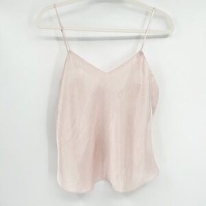Erika Taylor Womens Vintage Y2K Coquette Soft Pink‎ Satin Cami Tank Top Size M